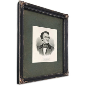 Hon John C Breckinridge Democratic Candidate for Sixteenth President of the United States 186 — Ebony Framed Canvas Print | B