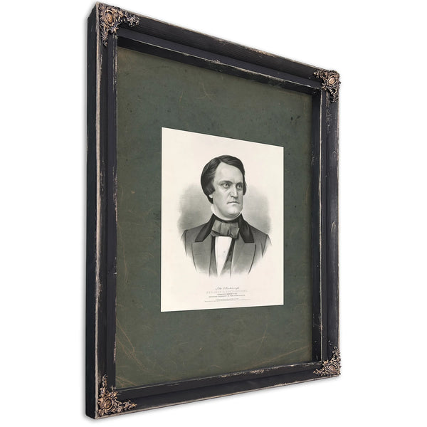 Hon John C Breckinridge Democratic Candidate for Sixteenth President of the United States 186 — Ebony Framed Canvas Print | B