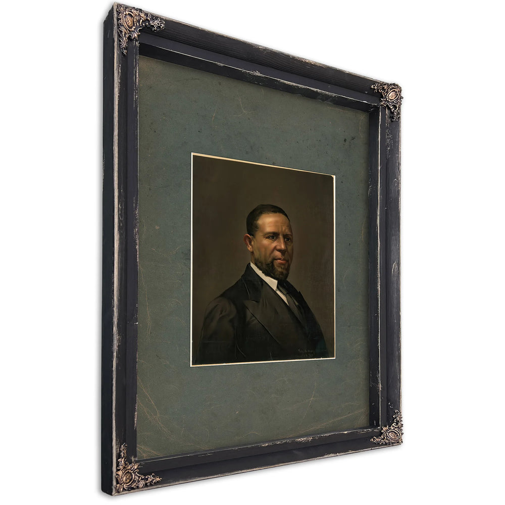 Honorable Hiram Rhodes Revels Ca 18611897 — Ebony Framed Canvas Print | Bella Frye