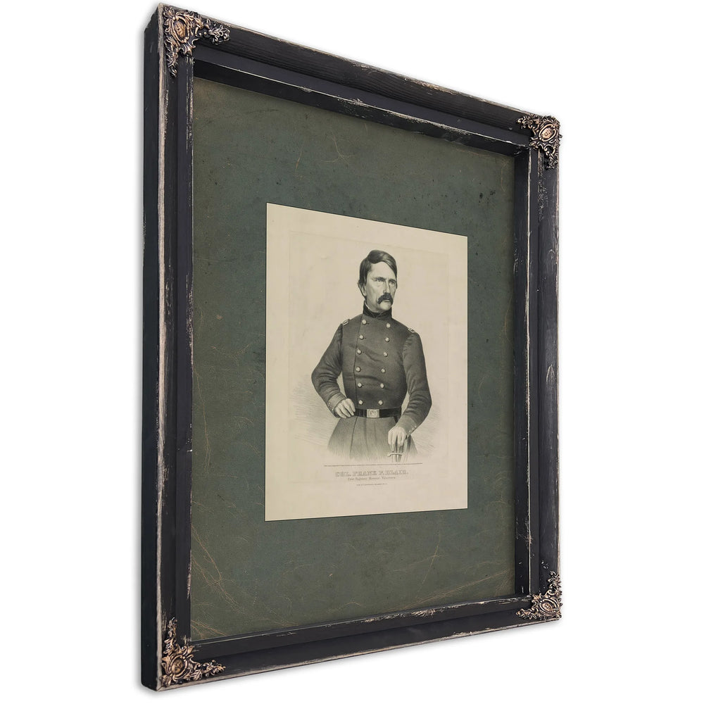 Colonel Frank P Blair First Regiment Missouri Volunteers 1861 — Ebony Framed Canvas Print | Bella Frye