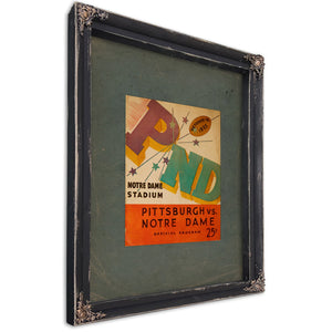 Official Football Program for the October 19 1935 Notre Dame Versus Pittsburgh — Ebony Framed Canvas Print | Bella Frye
