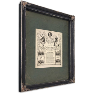 Greeting to America 19th Century — Ebony Framed Canvas Print | Bella Frye