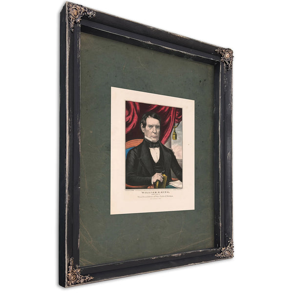 William R King Democratic Candidate for Vice President of the United States 1852 — Ebony Framed Canvas Print | Bella Frye