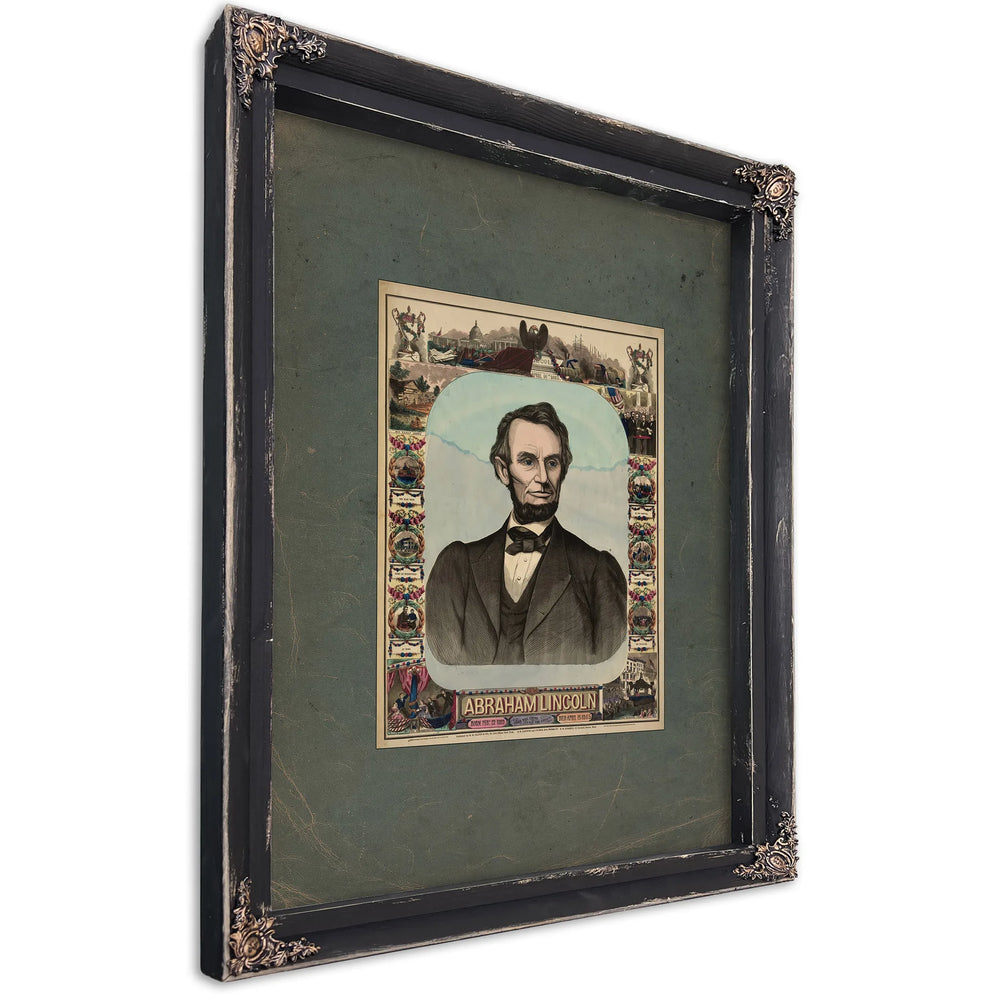 Abraham Lincoln 1865 2 — Ebony Framed Canvas Print | Bella Frye