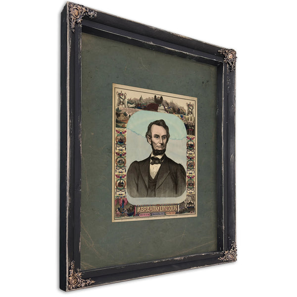 Abraham Lincoln 1865 2 — Ebony Framed Canvas Print | Bella Frye