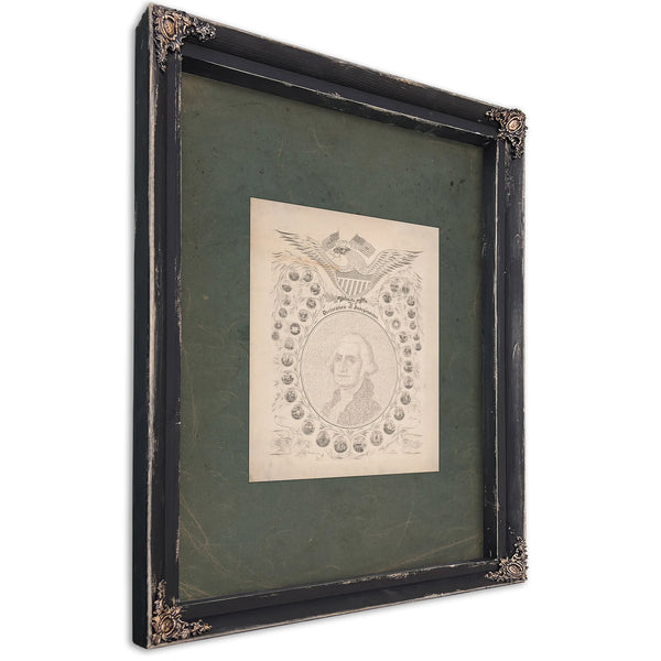 Declaration of Independence E Pluribus Unum 1776 1876 1876 — Ebony Framed Canvas Print | Bella Frye