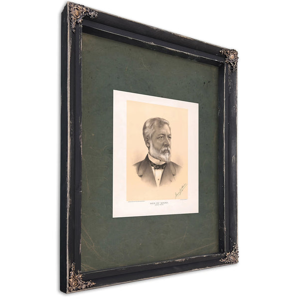 Men of Mark Library Edition James G Blaine 1884 — Ebony Framed Canvas Print | Bella Frye