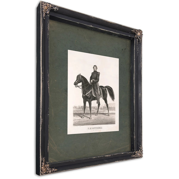 Ormsby Macknight Mitchel Brigadier General Usa 1861 — Ebony Framed Canvas Print | Bella Frye