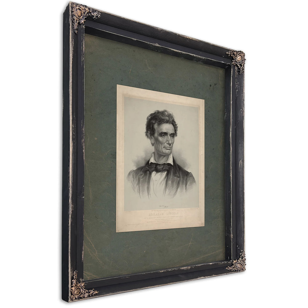 Abraham Lincoln 186 — Ebony Framed Canvas Print | Bella Frye