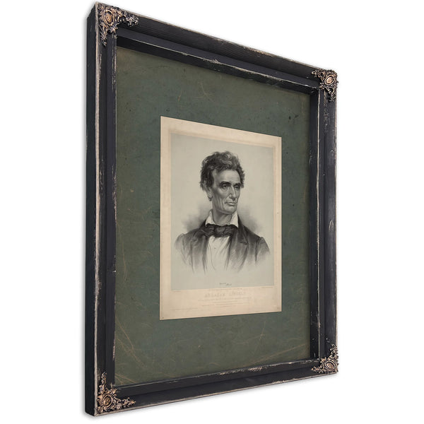 Abraham Lincoln 186 — Ebony Framed Canvas Print | Bella Frye