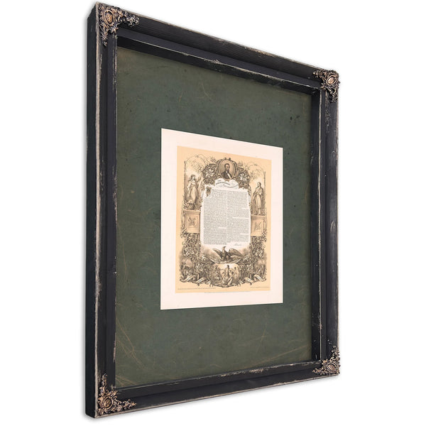 The Emancipation Proclamation 1863 — Ebony Framed Canvas Print | Bella Frye