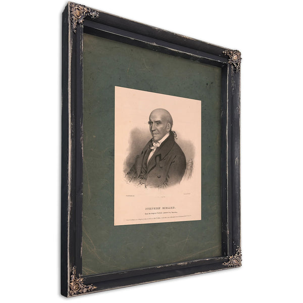 Stephen Girard 1832 — Ebony Framed Canvas Print | Bella Frye