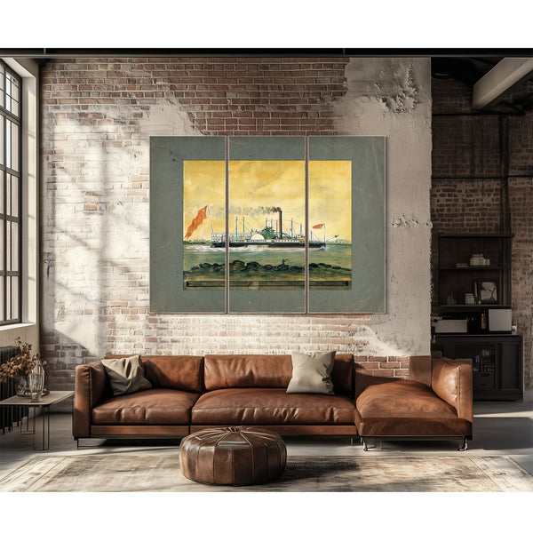Steamboat Lexington The Fastest Boat That Ever Sailed — Framed Wall Art Room View | Bella Frye