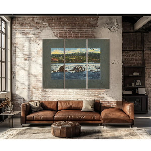 Willamette Falls At Oregon City Oregon — vintage wall art by Bella Frye