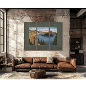 Wizard Island Crater Lake Crater Lake National Park Oregon — vintage wall art by Bella Frye