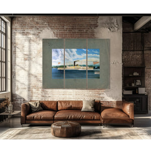Steamboat C. Vanderbilt on the Hudson River — Framed Wall Art Room View | Bella Frye
