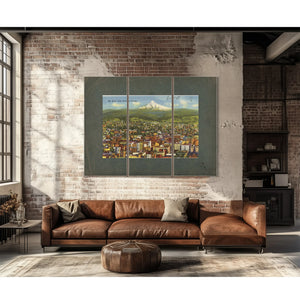 Mt Hood From Portland Oregon — vintage wall art by Bella Frye