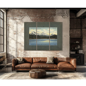 Three Sisters And Mirror Lake Oregon — vintage wall art by Bella Frye