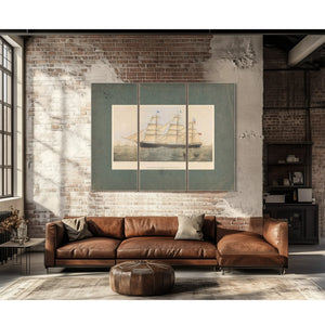 Clipper Ship Arizona 1227 Tons Register — Framed Wall Art Room View | Bella Frye