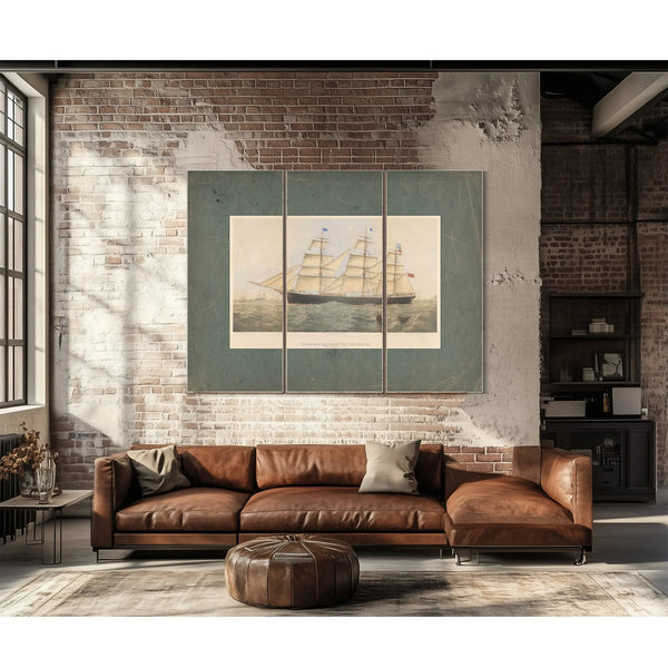 Clipper Ship Arizona 1227 Tons Register — Framed Wall Art Room View | Bella Frye