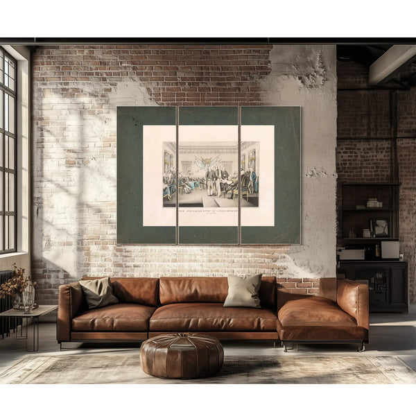 Declaration of Independence July 4th 1776 1835 1856 — Framed Wall Art Room View | Bella Frye