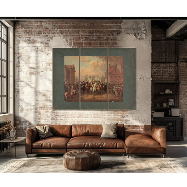 Evacuation Da and Washingtons Triumphal Entry in New York City Nov 25th 1783 1 — Framed Wall Art Room View | Bella Frye