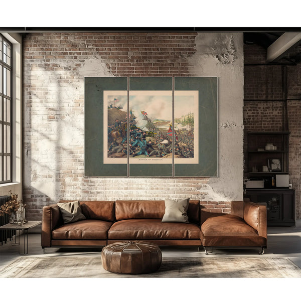 Battle of Franklin November 3 1864 Union Gen Schofield Conf Gen Hood 1891 — Framed Wall Art Room View | Bella Frye