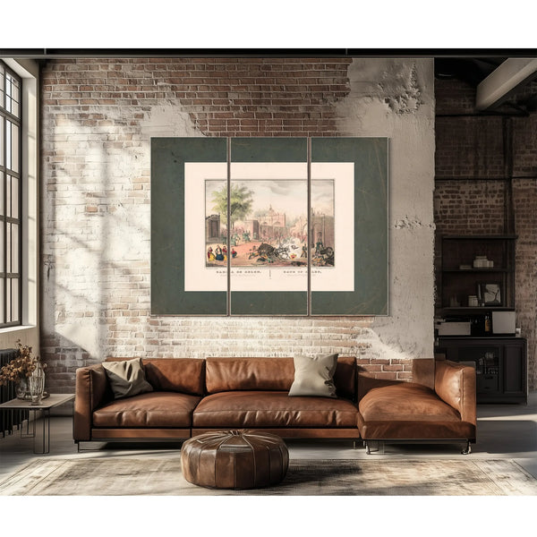 Gate of Belen_ Mexico the 13th September 1847 1847 — Framed Wall Art Room View | Bella Frye