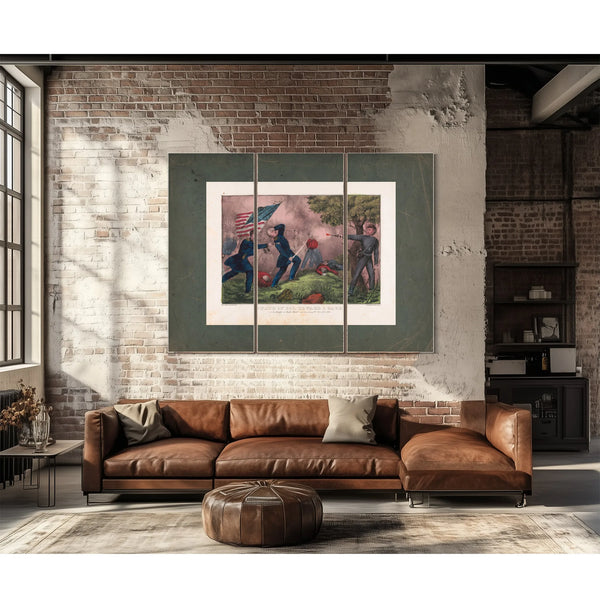 Death of Col Edward D Baker_ at the Battle of Balls Bluff Near Leesburg Va O — Framed Wall Art Room View | Bella Frye