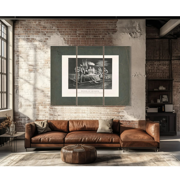 Burial of Desoto 1876 — Framed Wall Art Room View | Bella Frye
