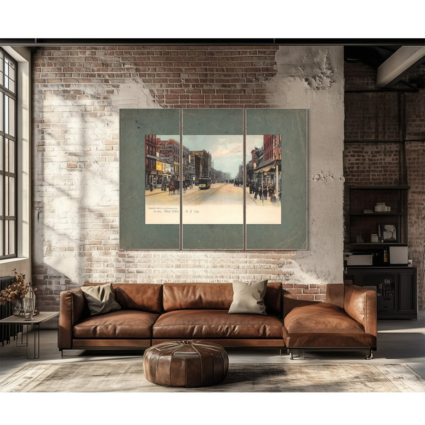 Harlems Gilded Promenade a Vanished Thoroughfare — Framed Wall Art Room View | Bella Frye