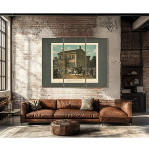 Abraham Lincolns Return Home After His Successful Campaign for the Presidency — Framed Wall Art Room View | Bella Frye