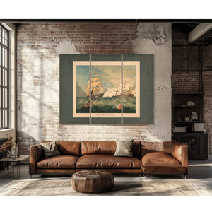 Gw Gail Ax Navy 1886 — Framed Wall Art Room View | Bella Frye