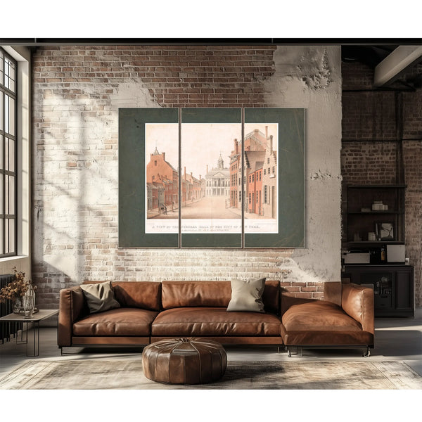 a View of the Federal Hall of the City of New York as Appeared in the Year 17 — Framed Wall Art Room View | Bella Frye
