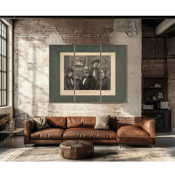 Jefferson Davis and Family 189 — Framed Wall Art Room View | Bella Frye