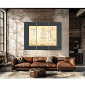 The Keepers Blueprint Baltimore Harbor Light Station Plans of 1885 — Framed Wall Art Room View | Bella Frye