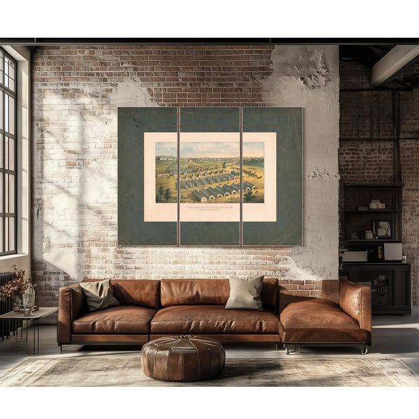 Camp Chesebrough Baltimore Md 1st Rgt Connecticut Cavalry 1863 — Framed Wall Art Room View | Bella Frye