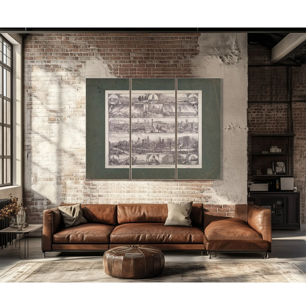 Destruction of San Francisco by Earthquake Fire 19th Century — Framed Wall Art Room View | Bella Frye