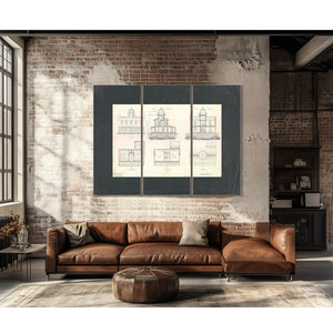 The Keepers Blueprint Fishing Battery Light Station Engineering Drawings — Framed Wall Art Room View | Bella Frye