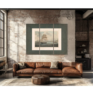 Frigate America Frigate La Rein Blanche 19th Century — Framed Wall Art Room View | Bella Frye