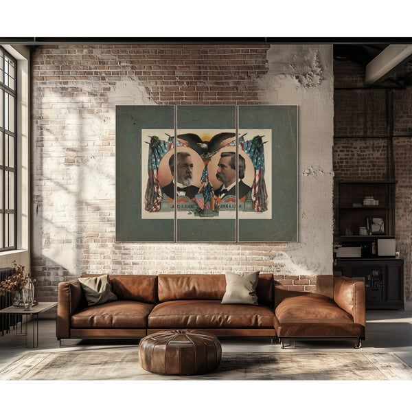 for President James G Blaine for Vice President John a Logan 1884 — Framed Wall Art Room View | Bella Frye