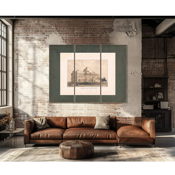 Capitol at Washington 19th Century — Framed Wall Art Room View | Bella Frye