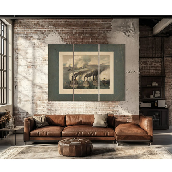 Capture of Fort Henry by Us Gun Boats Under the Command of Flag Officer Foot — Framed Wall Art Room View | Bella Frye