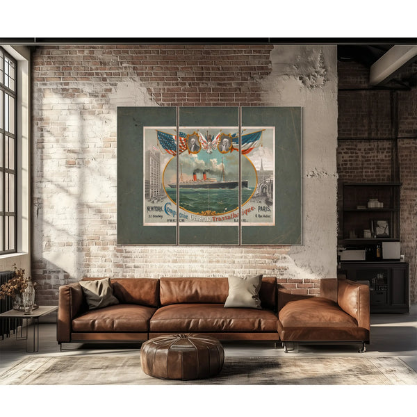 Compagnie Generale Transatlantique 19 — Framed Wall Art Room View | Bella Frye