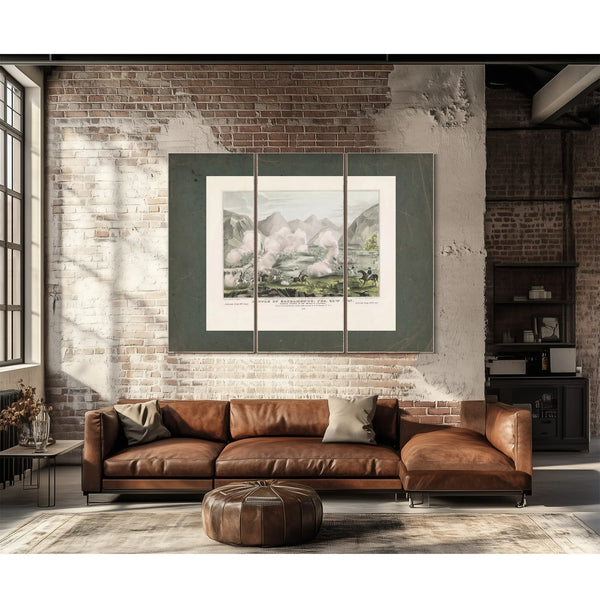 Battle of Sacramento Feb 28th 1847 Terrific Charge of the Mexican Lancers 18 — Framed Wall Art Room View | Bella Frye