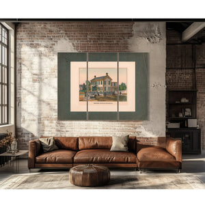 Abraham Lincolns Residence 19th Century — Framed Wall Art Room View | Bella Frye