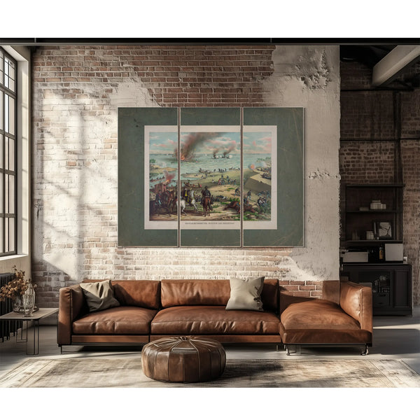 Battle Between the Monitor and Merrimacfought March 9th 1862 at Hampton Road — Framed Wall Art Room View | Bella Frye
