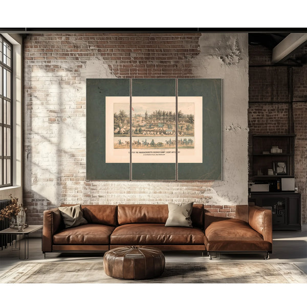 Camp of the Massachusetts Second Compy Light Artillery at Stewarts Place Bal — Framed Wall Art Room View | Bella Frye