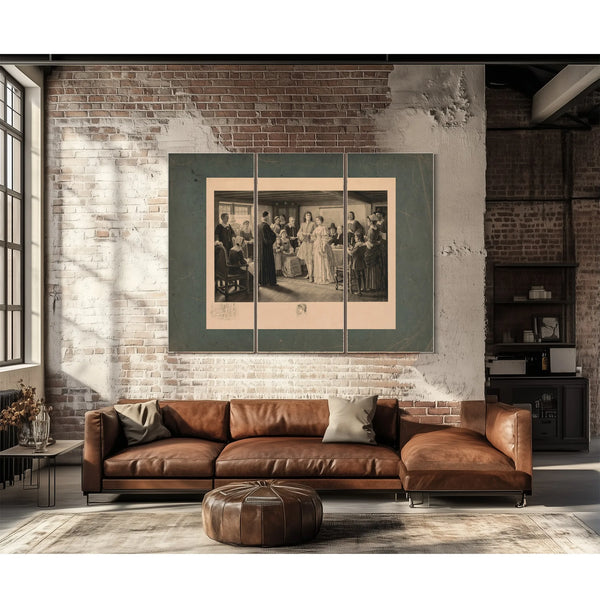 a Colonial Wedding the Marriage of Dr Francis Le Baron and Mary Wilder Plymou — Framed Wall Art Room View | Bella Frye