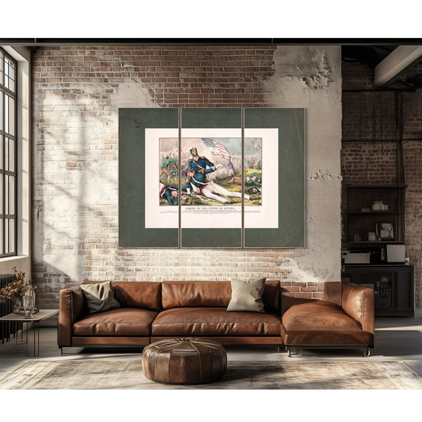 Death of Colonel Pierce M Butler of the South Carolina Palmetto Regiment at — Framed Wall Art Room View | Bella Frye